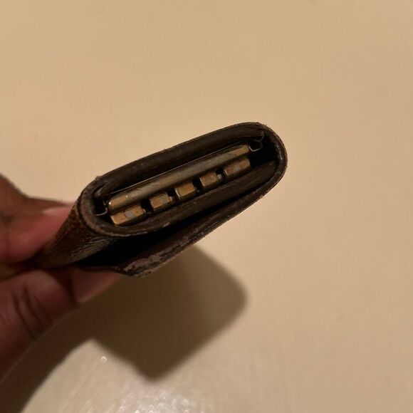 Louis Vuitton Damier Azur 4 Key Holder Case Brown Checkered Coated Canvas - Picture 3 of 8